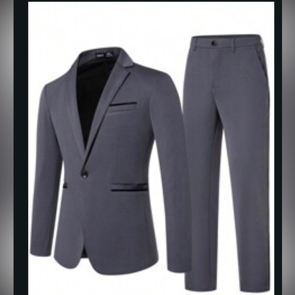 New SHEIN suit never worn size small dark gray